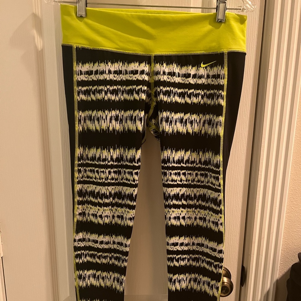 Girls Nike Printed Colorblock Leggings Size Large